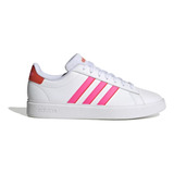 Tenis adidas Grand Court 2.0 Color Ftwr White/lucid Pink/bright Red - Adulto 3.5 Mx