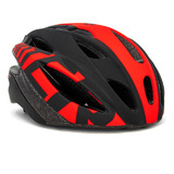 Casco Bicicleta Hunter Ruta Visera Luz Led Ajustable Color Rojo/negro Talla 58-61