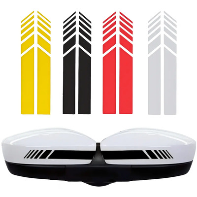 Sticker Franjas Espejo Retrovisor Decorativo Lateral Calcomania Universal Seguridad Auto Suv Negro | MercadoLibre