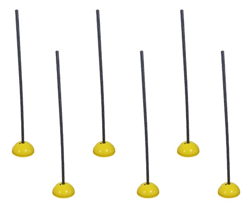 Kit De Slalom 6 Bastones Con Bases Para Dribbling 1 Mt  