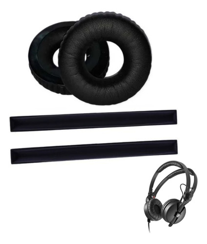 Kit Almofada Sennheiser Hd25 Hd25sp Pc150 Pc155 Headband Ear