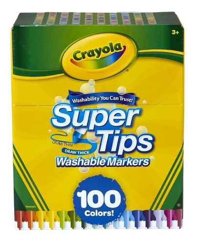 100 Plumones Super Tips Crayola Marcadores Lettering Delgado