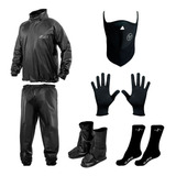 Kit Traje Lluvia Delta + Galocha Mascara Guantes Medias Sia+