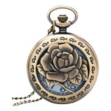 Hemobllo Vintage Reloj De Bolsillo Retro Flor Reloj De Bolsi