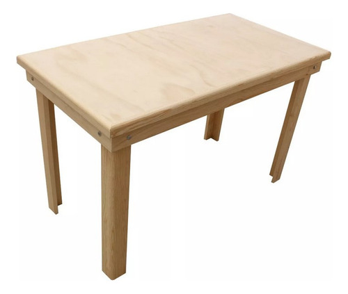 Mesa Minimalista Comedor 80x120 6 Sillas Madera Uso Rudo Nat