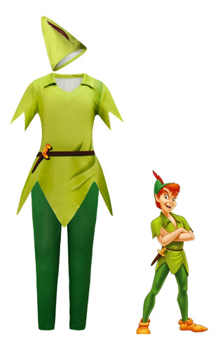 Disfraz De Peter Pan Niños Cosplay Traje Halloween
