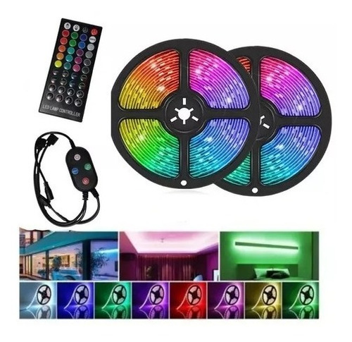 Tira Led Rgb 5050 Rítmica Musica Sonido Decoración Luces