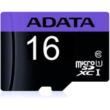 Memoria Micro Sd 16gb Adata Clase 10 Video Full Hd Celulares