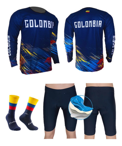 Uniforme Mtb Ciclismo Jersey+ Pantaloneta Badana Gel+ Medias