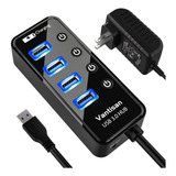 Vantisan Concentrador Usb 3.0 Alimentado, Extensión Usb, Div