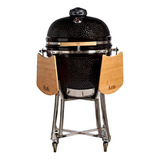 Parrilla Kamado Ahumador Bbq Grill Kadú K23 Negra Con Funda