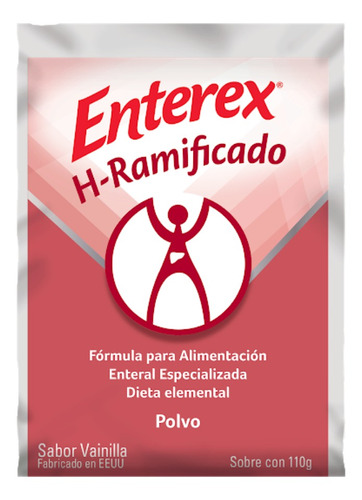 Suplemento En Polvo Enterex  H-ramificado Carbohidratos Sabor Vainilla En Sobre De 110g