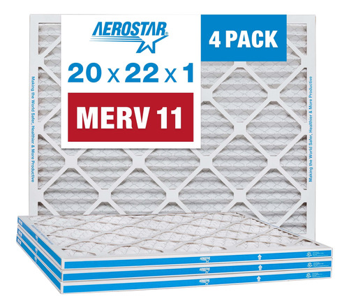 Aerostar Filtro De Aire Plisado Merv 11 De 20 X 22 X 1 Pulga