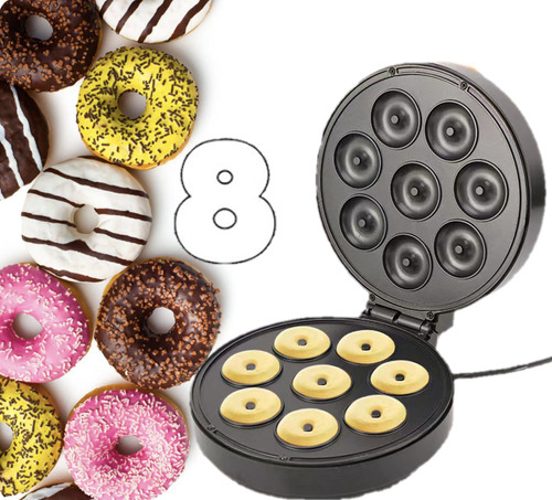 Máquina De 8 Donas 1400w Lagom Donut Maker 551 Mini Electrodomestico Con Luz Indicadora Led Caliento Rapido Revestimiento Antiadherente De Teflón Para Ollas Mango Resistente Al Calor Desayuno Postre