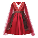 Mulan Cosplay Princess Dress Girls Summer Dress Set
