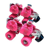 Patin 4 Ruedas Extensible Talle 28 - 41 Color Rosa Nena