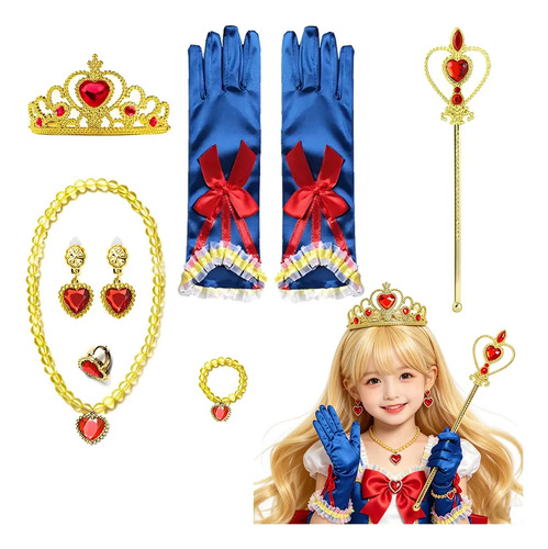 Vestido De Princesa Accesorios Corona Varita Set Para Niñas | Meses sin interés