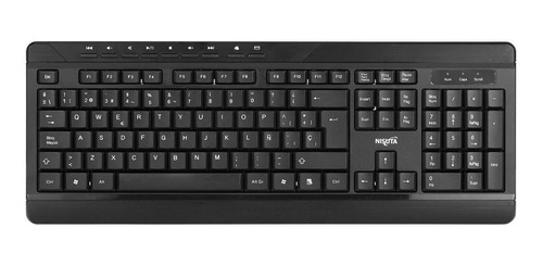 Teclado Nisuta Usb De Tinta Durable Y 9 Teclas Multi Nskb28u