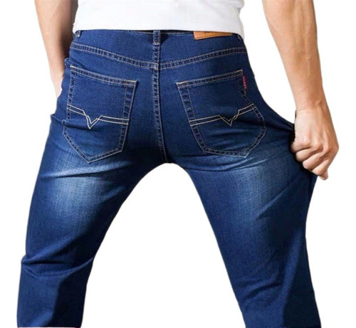 Pantalones Vaqueros Elásticos Ajustados For Hombre