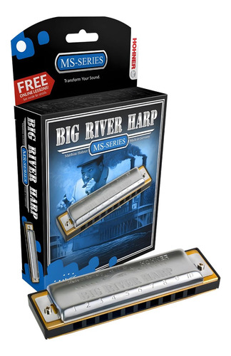 Gaita Hohner Diatônica Big River C Dó 590/20 Ms Com Case