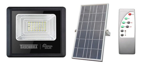 Refletor Com Placa Solar Led Com Controle Temporizador 