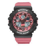 Reloj Deportivo Diray Para Caballero Dr2246g4 Rojo