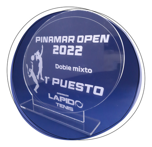 X1 Premio, Trofeo De Acrílico Láser 10x15 3mm + Dsño + Caja