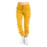 Pantalón Jogger Tipo Cargo Para Dama Leggings Casuales 