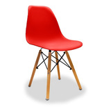 Kit De 4 Sillas Tipo Eames Colores Minimalistas Stay Elit Color De La Estructura De La Silla Rojo