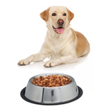 Comedero Para Perros Alimento Acero Inoxidable Plato Large