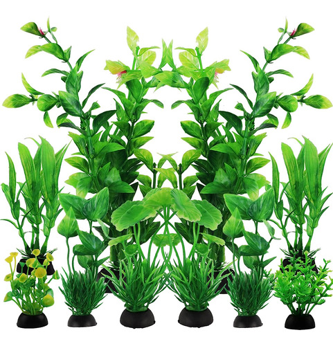 Accesorios Para Peceras Plantas Verdes  10 Piezas Decoracion