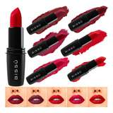 Kit Set 8 Labiales Bissu Humectantes Tendencia Red Rojos