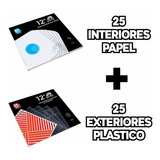 25 Fundas Interior Papel Y 25 Exterior Plástico Disco Vinil