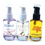 X 6 Aceite Capilar 30 Ml Biotina Argan Coco Monoi Ricino