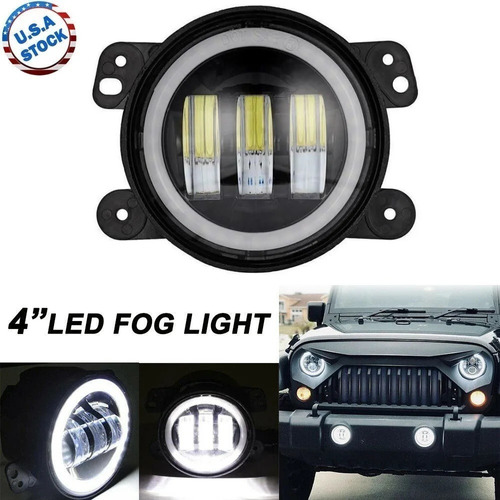 Faro Led O Luz De Halo 4 Pulgada Para Jeep Wrangler 97-17 Foto 5