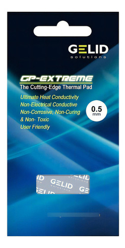 Super Pad Térmico Gelid Gp-extreme De 12 W/mk, 0.5x40x80 Mm Color Gris