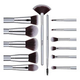 Set De Brochas De Maquillaje X 13 Bs Mall Gris