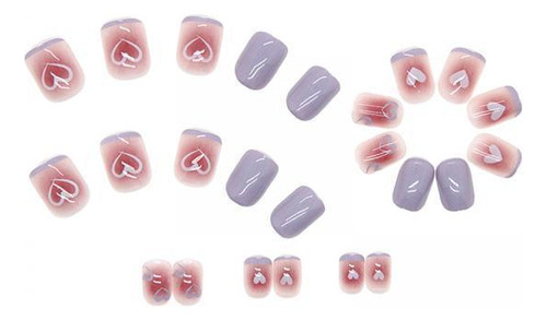 6 X 24 Pcs Dia Dos Namorados Imprensa Em Unhas Design De