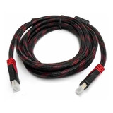 Cable Hdmi Doble Filtro 4k Hd 3mts Con Malla Tv Pc