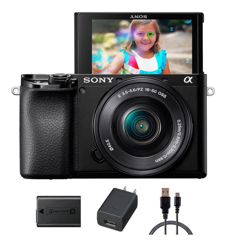 Câmera Sony A6100 24.2mp 4k Wifi Kit Lente 16-50mm Oss