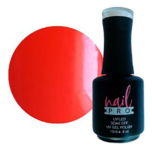 Gel Color Esmaltado Permanente Nail Pro Profesional Rojo 063