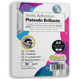 Papel Vinilo Adhesivo Plateado Imprimiblea4 Pack20 Hojas 90g