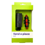 Kit Farol + Pisca Recarregável Usb Bike Mtb Speed Passeio