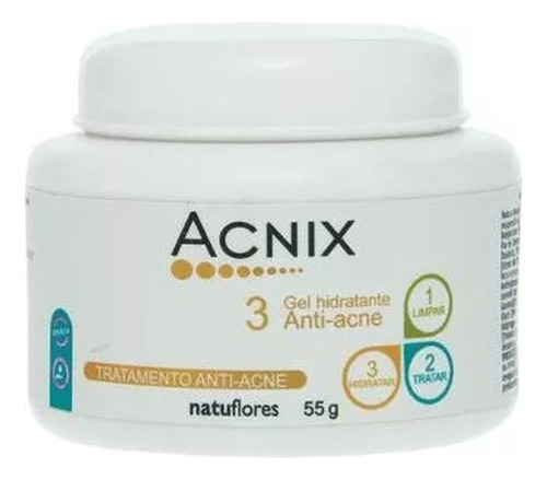 Gel Hidratante Facial Acnix Ant I- Acne 55 G Original Natur
