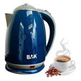 Chaleira De Inox Elétrica Premium Bak 1,8l Azul Chá Café