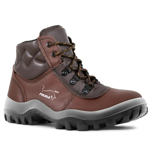 Bota Botina Coturno Miura Trabalho Segurança Bico Pvc Ca Epi | Frete grátis