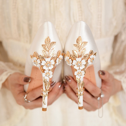 Zapatos De Boda De Tacón Alto Para Mujer Stilettos [u]