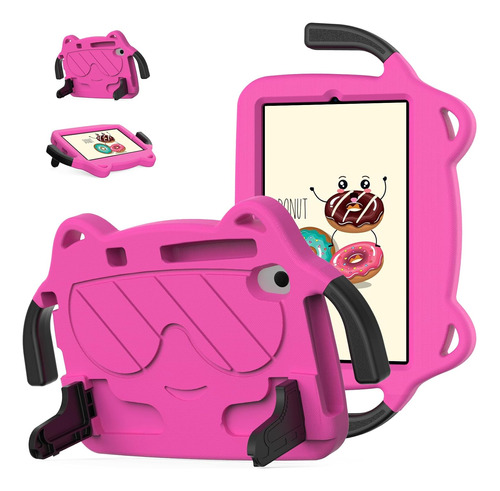 Funda Infantil Para Tcl Tab 8 Le  Con Soporte Y Asa-rosa