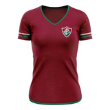 Camisa Feminina Fluminense Bordo Baby Look Oficial