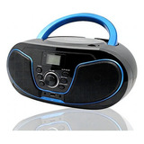 Lonpoo® Reproductor De Cd Portátil Con Radio Fm Y Entrada Auxiliar / Usb / Auricular Jack, Bluetooth Boombox, Azul